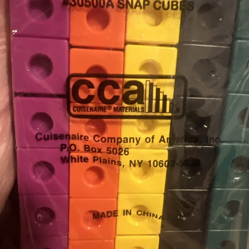 Lot Of 2 Cuisenaire Snap Cubes Sets 100 Pc Math Manipulatives 30500A NOS Sealed